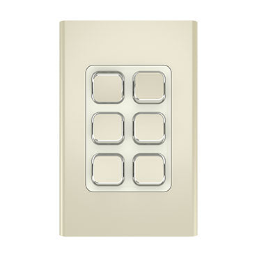 Clipsal Iconic Styl Switch Plate Skin (6 Gang) - S3046C-CE