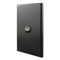 Light Switch 1 Gang – MATTE BLACK VERTICAL LS101VMB-L