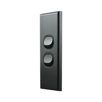 Architrave Switch 2 Gang MATTE BLACK LSA2MB-L