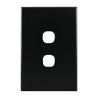 Grid Plate 2 Gang – MATTE BLACK PB2MB-L
