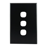 Grid Plate 3 Gang – MATTE BLACK PB3MB-L