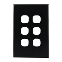 Grid Plate 6 Gang – MATTE BLACK PB6MB-L
