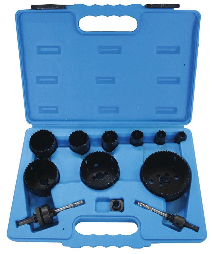 12 PIECE HIGH SPEED STEEL BI-METAL HOLESAW KIT - 16mm to 92mm - WATR9595M