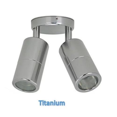 Double Adjustable Spot Light Sliver IP65 2124T
