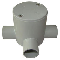 PVC-3 Way Deep J/Box Grey 20mm - JBD-20G/3