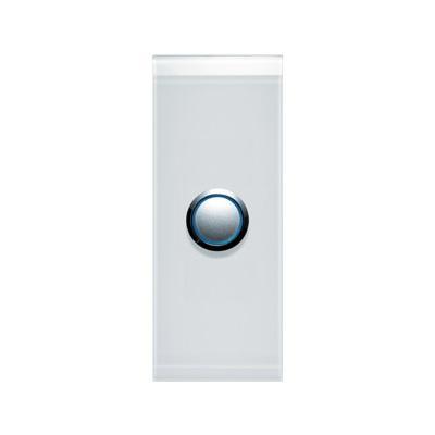 CLIPSAL SATURN 1 GANG PUSHBUTTON LED ARCHITRAVE SWITCH - PURE WHITE - 4061ALPW
