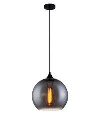 PENDANT ES Smoke Blk (Glass) WINE GLASS w/Raindrop OD250mm - CHUVA2