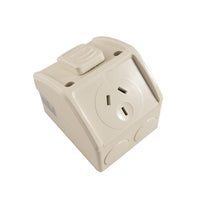 Weatherproof GPO SINGLE 10A- New Style - WPP1-NMHS