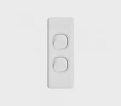 2 Gang Architrave switch 10A - 30595NLS - ARCK Electrical Wholesale Supplies