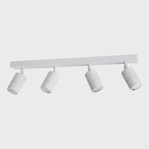 FREMANTLE 4lt GU10 Adjustable Bar IP55 Dimmable Exterior Wall Light Matt White - 206165 - ARCK Electrical Wholesale Supplies
