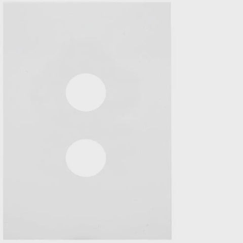 Hager Finesse 2 Gang Switch Plate (Matt White) - WBQSP2-MW