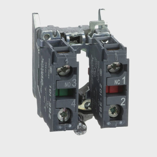 Clipsal Single contact block with body/fixing collar 1NO+1NC screw clamp terminal - ZB4BZ105 - ARCK Electrical Wholesale Supplies