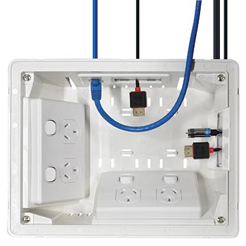 Recessed Wall Box with Built-in Cable Management System - 04MM-RP04