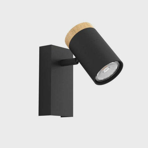Cartagena Wall Sconce Black Steel Brown Wood 4000K - 39647N - ARCK Electrical Wholesale Supplies