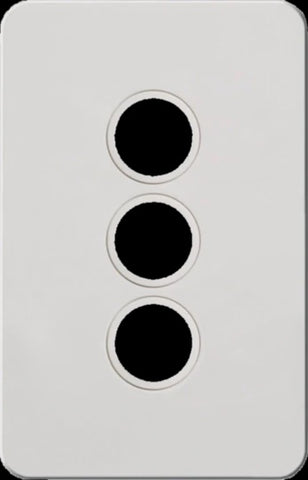 Hager 3 Gang SILHOUETTE Grid P - WBSSP3-MW - ARCK Electrical Wholesale Supplies