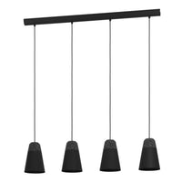 Canterras Pendant 4 Lights Black Steel Grey / White Terrazzo - 99545N