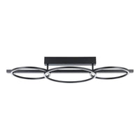 Lanacera Semi-Flush Mount Light Black Plastic 3000K - 390086N