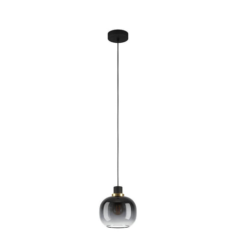 OILELLA Pendant Light Black / Brass Steel Black Grey Glass - 99616N