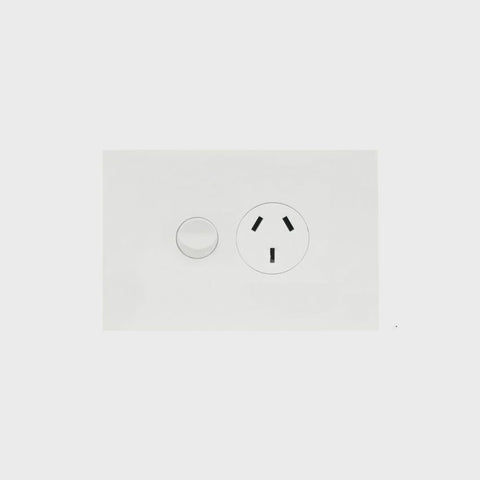 Finesse Single GPO (MATT WHITE) - WBQP1S-MW - ARCK Electrical Wholesale Supplies
