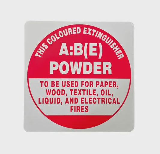 Metal ABE Extinguisher I.D Sign - IDABEM - ARCK Electrical Wholesale Supplies