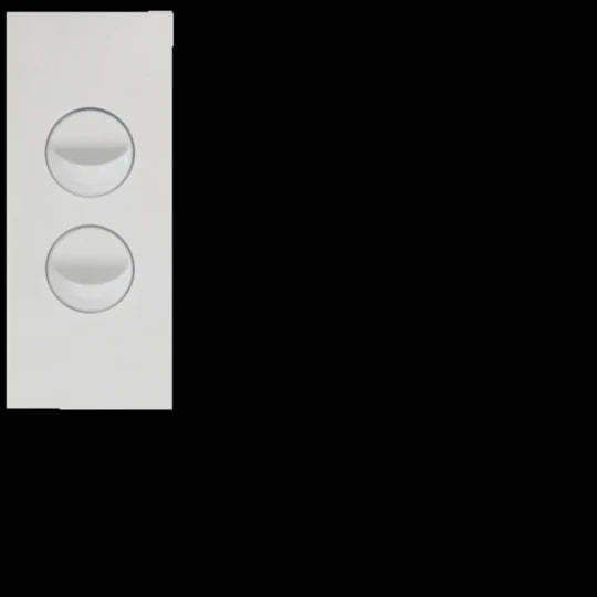 Hager 16 Amp 2 Gang FINESSE Ve - WBQSA2-MW - ARCK Electrical Wholesale Supplies