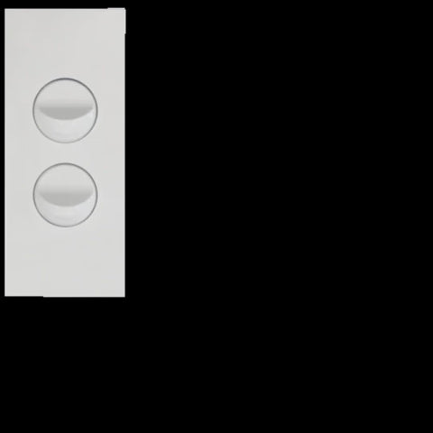 Hager 16 Amp 2 Gang FINESSE Ve - WBQSA2-MW - ARCK Electrical Wholesale Supplies