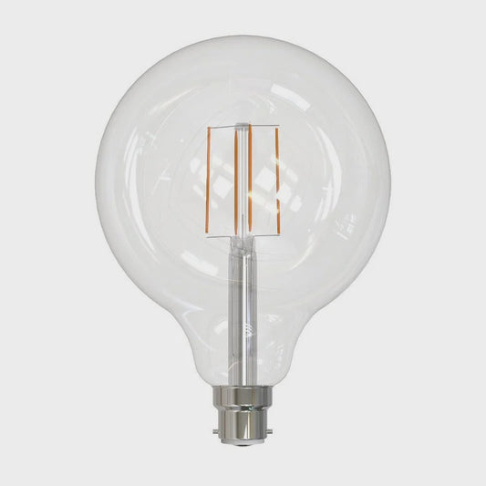 Bulb G125 LED Filament Globe BC 240V 7.5W Clear 5000K - - ARCK Electrical Wholesale Supplies