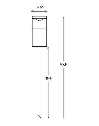 PERSPEX GLASS GARDEN SPIKE LIGHT MR16 - ST5090TTM