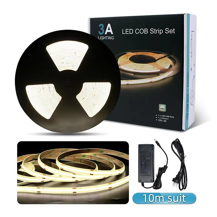 STRIP LIGHTS Kit 4000-4800K 10M Dotless with Driver - 3A-COB-24V-480D-DW-10M - ARCK Electrical Wholesale Supplies