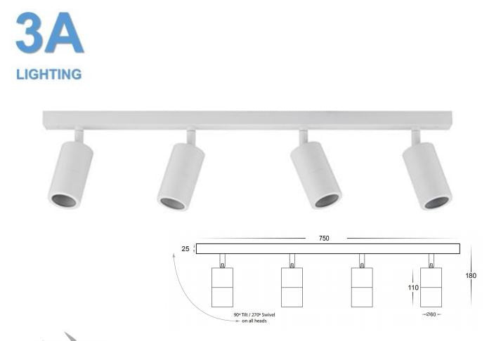 Exterior Wall Pillar Light Bla - 2144WHT - ARCK Electrical Wholesale Supplies