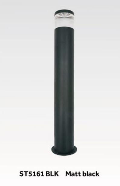 PERSPEX GLASS BOLLARD LIGHT BLACK - ST5161-BK