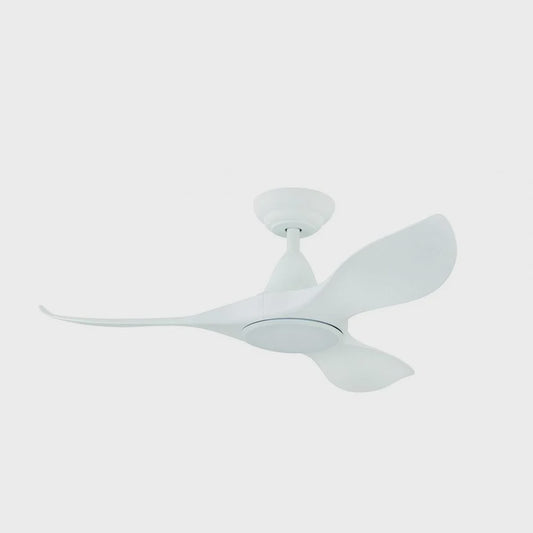 Noosa DC Ceiling Fan 40" With LED Light Matt White - 204787 - ARCK Electrical Wholesale Supplies