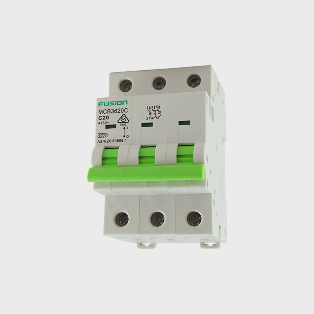 Circuit Breaker 3 Pole 500V ac. 40amp D Curve Breaking capacity 6kA - MCB3640D - ARCK Electrical Wholesale Supplies