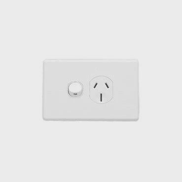 Clipsal Classic Single Powerpoint 15 Amp White - C2015/15-WE - ARCK Electrical Wholesale Supplies
