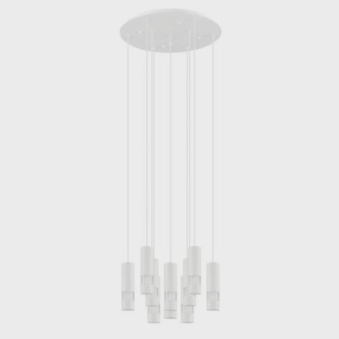 Bernabeta Cluster Pendant 10 Lights White Steel 4000K - 39704N - ARCK Electrical Wholesale Supplies