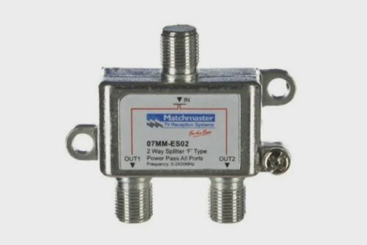 2 Way Splitter 'F' Type 5-2400MHz - 07MM-ES02 - ARCK Electrical Wholesale Supplies