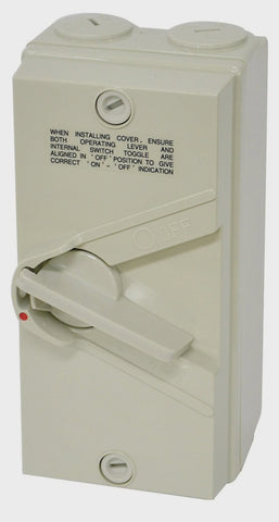 THREE POLE WEATHERPROOF ISOLATING SWITCH 250V 32A IP66 - IS332 - ARCK Electrical Wholesale Supplies