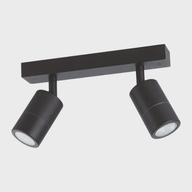 Fremantle 2 Light Adjustable Outdoor Ceiling Light Black - 206155 - ARCK Electrical Wholesale Supplies