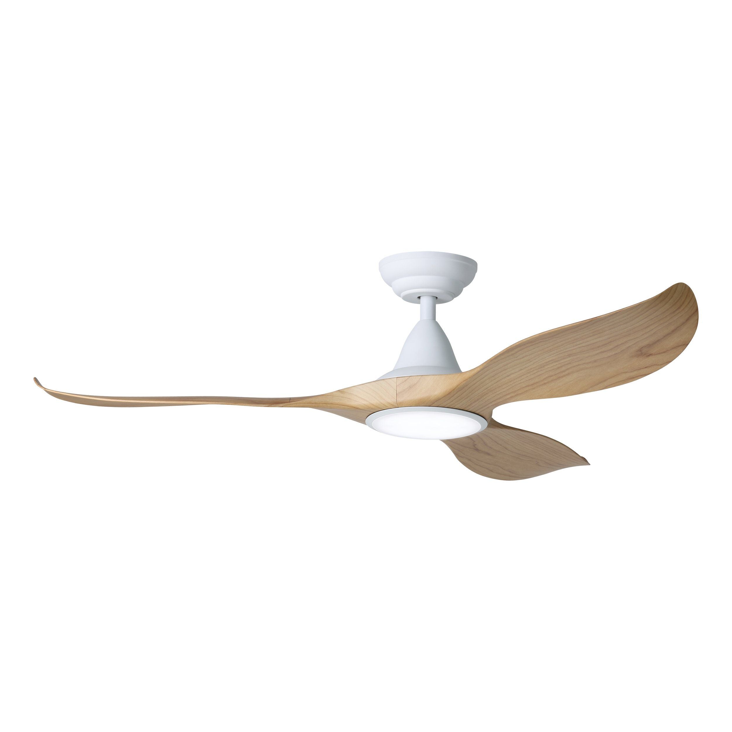NOOSA 52 DC FAN 18W LED TRI-COL WHT/BLACKBUTT - 20684816 - ARCK Electrical Wholesale Supplies