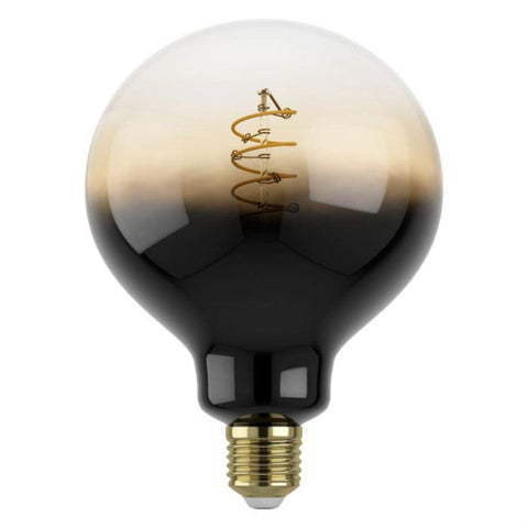Filament Dimmable LED G125 Globe Bulb 240V 4W ES Brown Transparent Glass 1700K - 12556