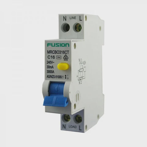 RCBO 1 Pole Combo 3kA 250V AC 20A TRADE - MRCBO320CT