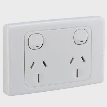 Clipsal 15Amp Double Powerpoint GPO White 2000 Series - 2025/15-WE - ARCK Electrical Wholesale Supplies