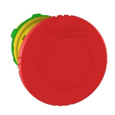 Clipsal Harmony, 22mm Push Button, emergency stop head, trigger and latching turn release, red, 40 mm mushroom, unmarked - ZB5AS844 - ARCK Electrical Wholesale Supplies