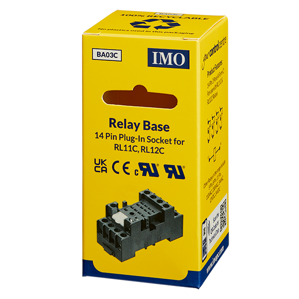Din Rail Relay Base (SRNE4-C) 14 Pin - BA03C - ARCK Electrical Wholesale Supplies