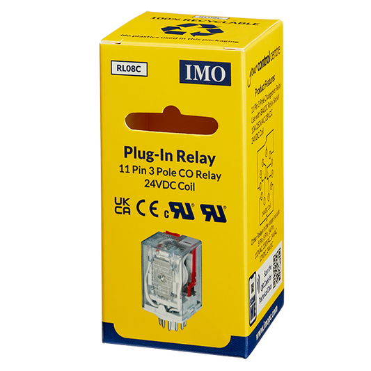 Relay 10A, 3 Pole Changeover_ 11pin, 24vDC coil - RL08C - ARCK Electrical Wholesale Supplies