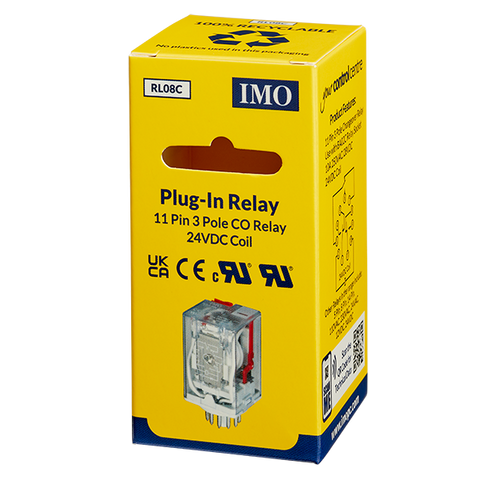 Relay 10A, 3 Pole Changeover_ 11pin, 24vDC coil - RL08C - ARCK Electrical Wholesale Supplies