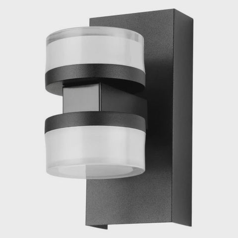 ROMENDO 2 LED Wall Light 2x5W TRI Colour Black Steel -205048 - ARCK Electrical Wholesale Supplies