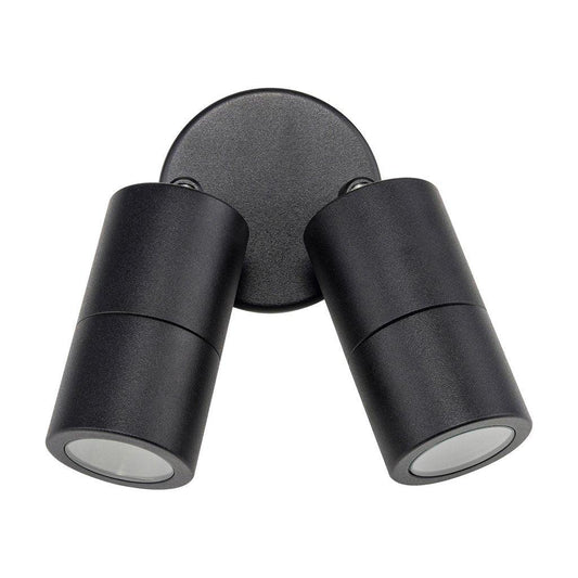 Double Adjustable Spot Light (Matt Black IP65) - 2124BLK - ARCK Electrical Wholesale Supplies
