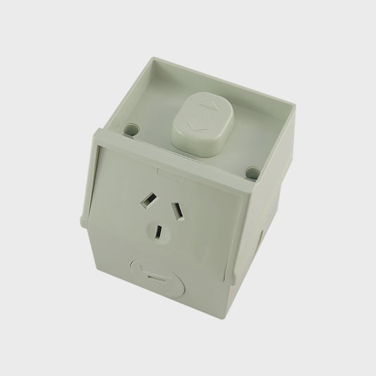 Weatherproof GPO SINGLE 10A - WPOS10 - ARCK Electrical Wholesale Supplies