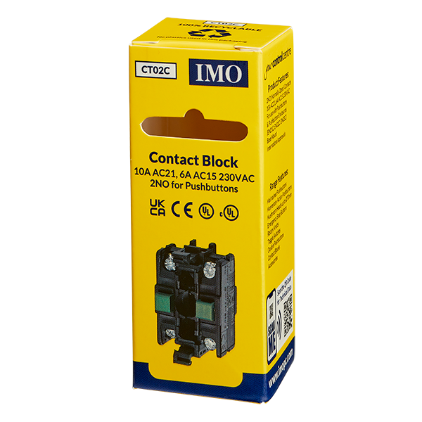 Contact Block 2NO for PB Encl. (B4TU20) - CT02C - ARCK Electrical Wholesale Supplies
